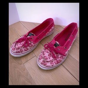 Sperry Pink Leopard Shoes